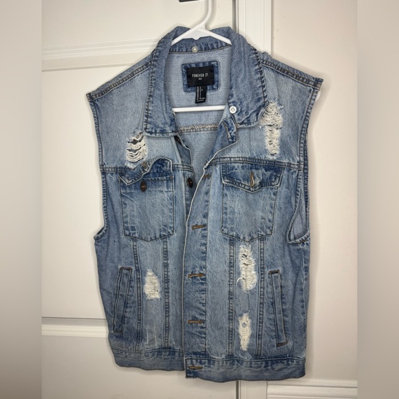 Forever 21 Men Jean Vest - Picture 2 of 5